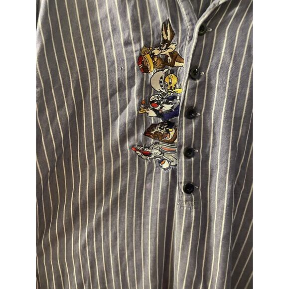 VTG Looney Tunes Sleep Shirt Size S/M 100% Cotton Warner Brothers Embroidered 90 - Picture 4 of 5